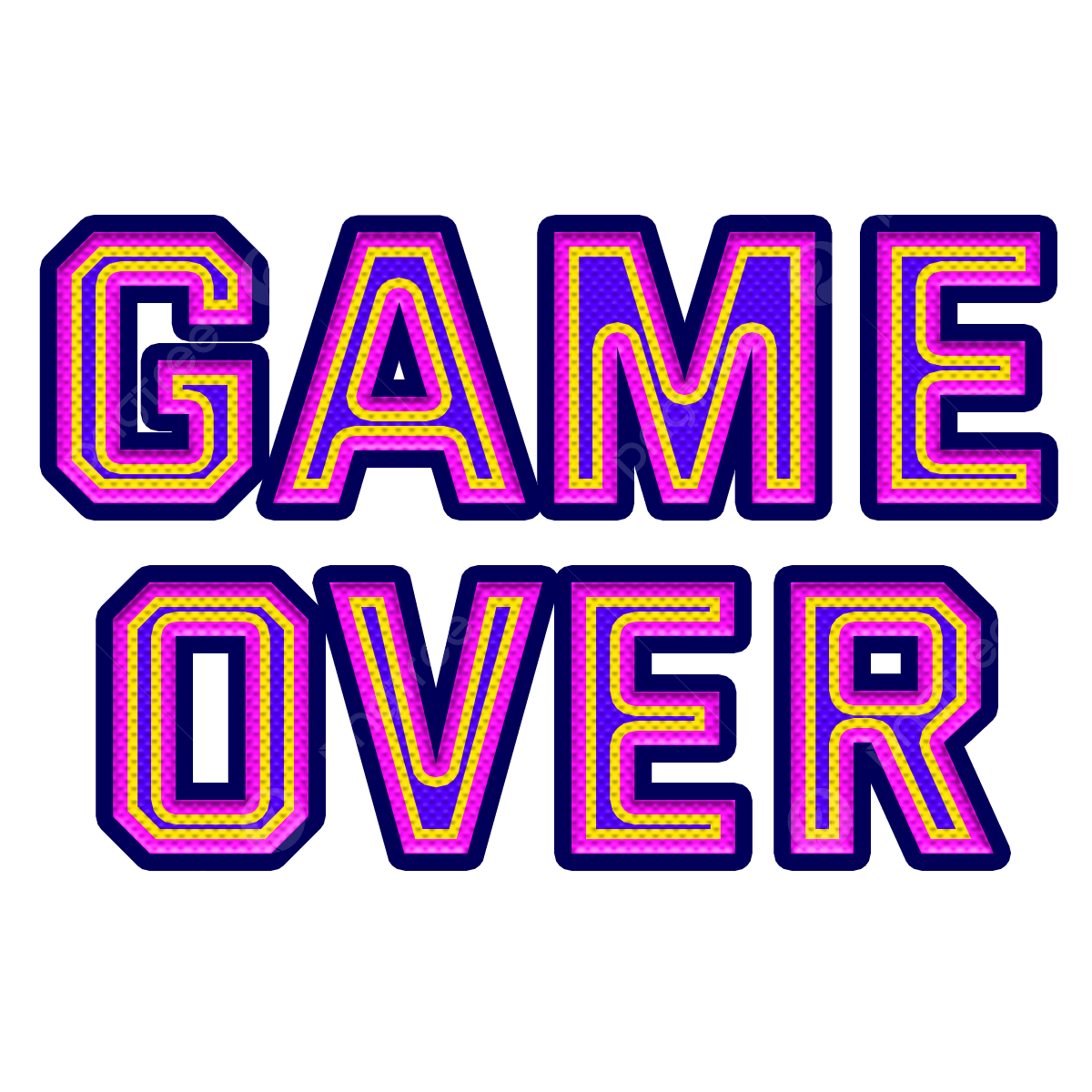 Game Over PNG Cutout