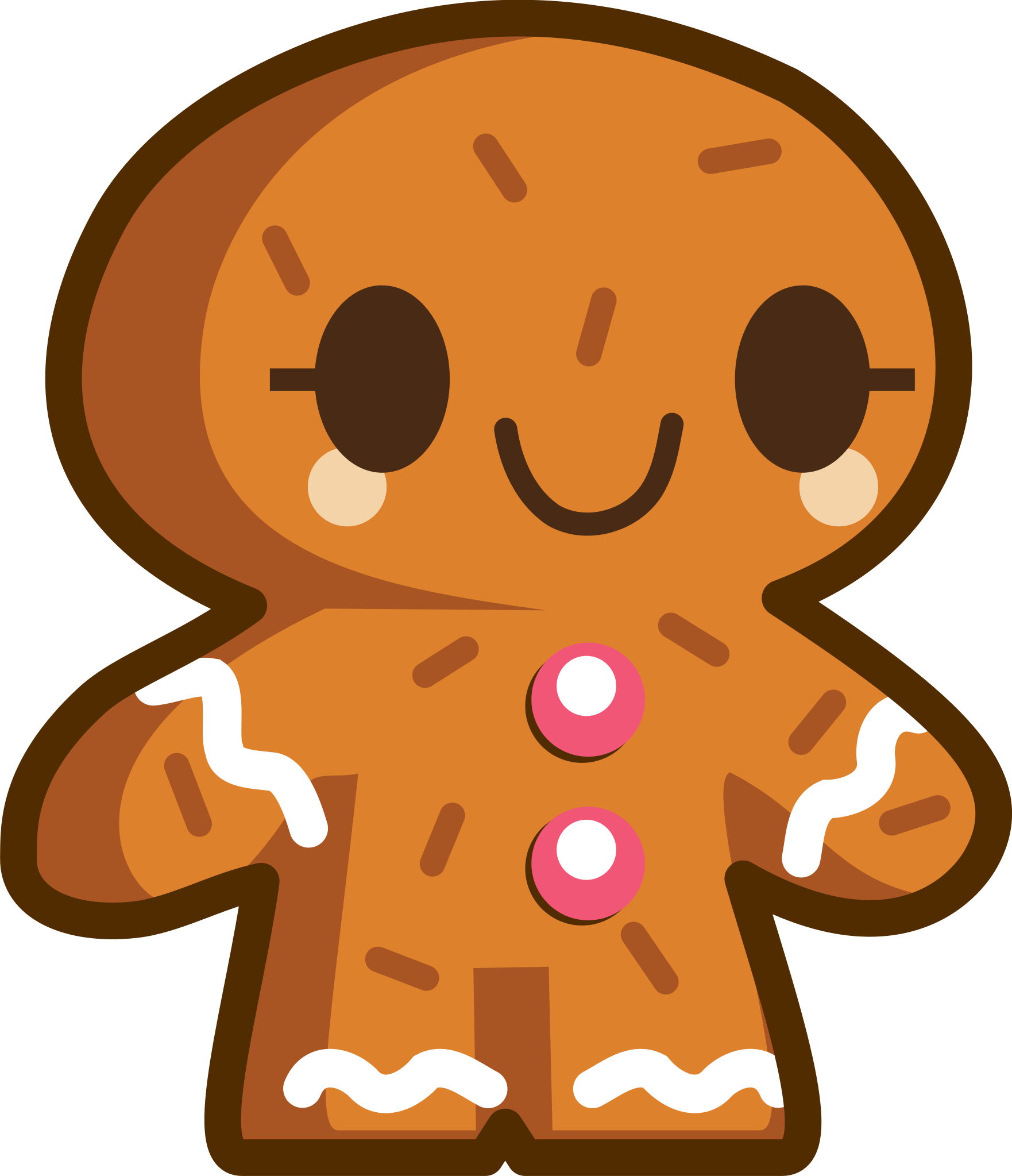 Gingerbread Man PNG Cutout
