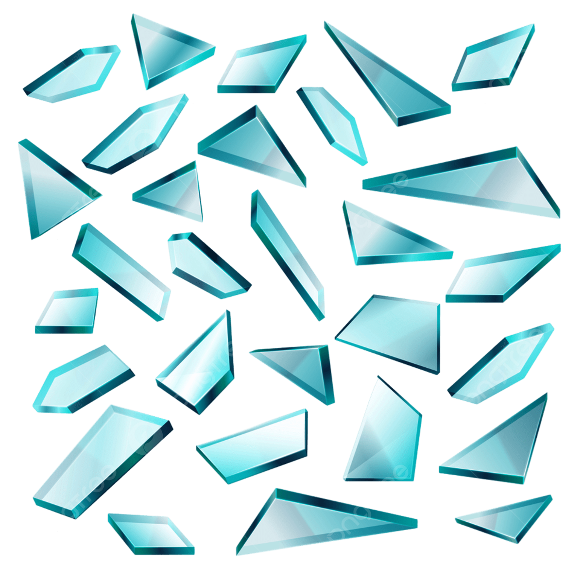 Glass Shards PNG HD Image