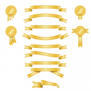 Gold Banner PNG HD Image