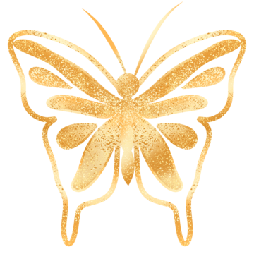 Gold Butterfly Background PNG