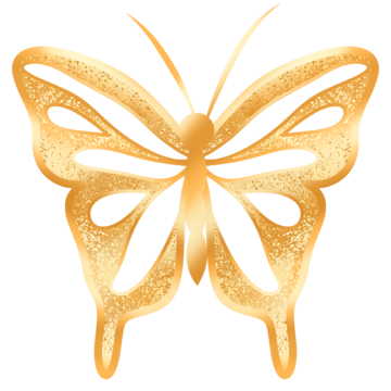 Gold Butterfly No Background