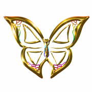 Gold Butterfly PNG Background