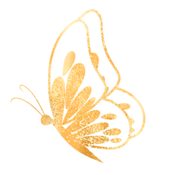 Gold Butterfly PNG Clipart