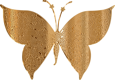 Gold Butterfly PNG File