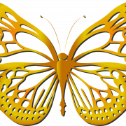 Gold Butterfly PNG HD Image