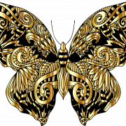 Gold Butterfly PNG Image File
