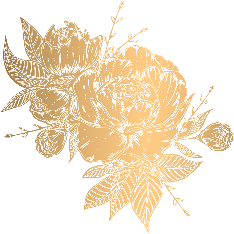 Gold Flower PNG Free Image
