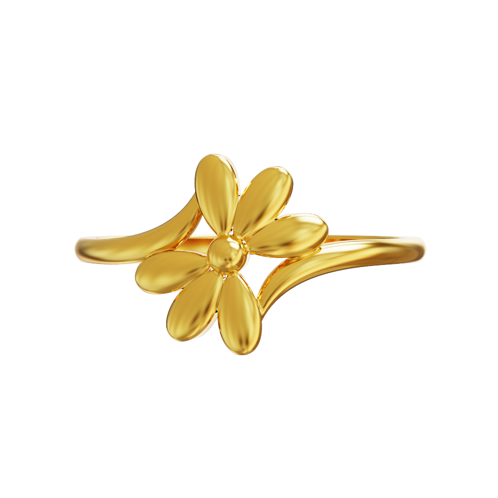 Gold Flower PNG Image File