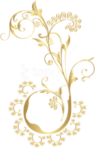 Gold Flower PNG Photo