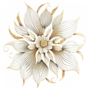 Gold Flower PNG Pic