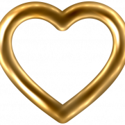 Gold Heart PNG Background