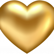 Gold Heart PNG Clipart