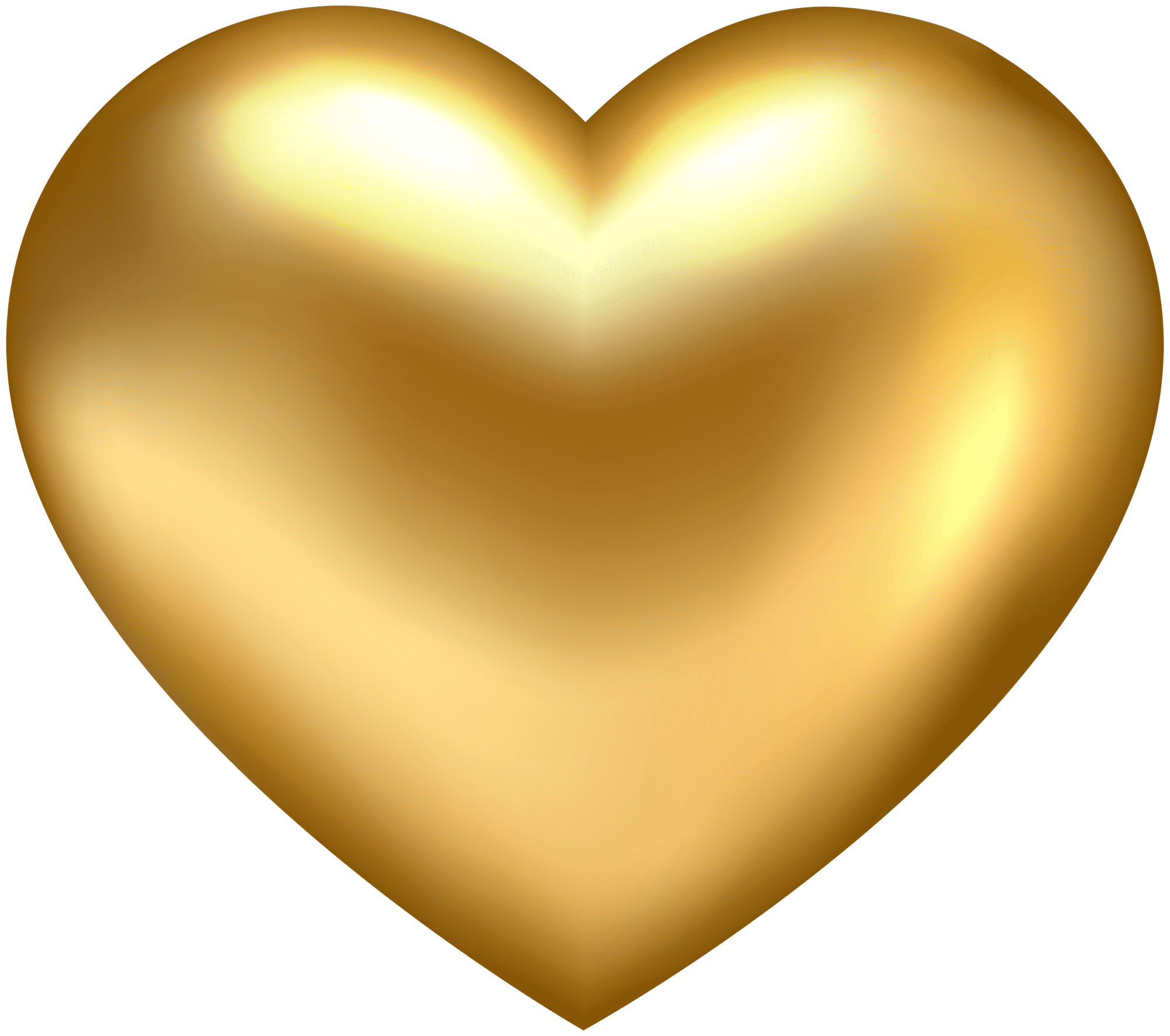Gold Heart PNG Clipart