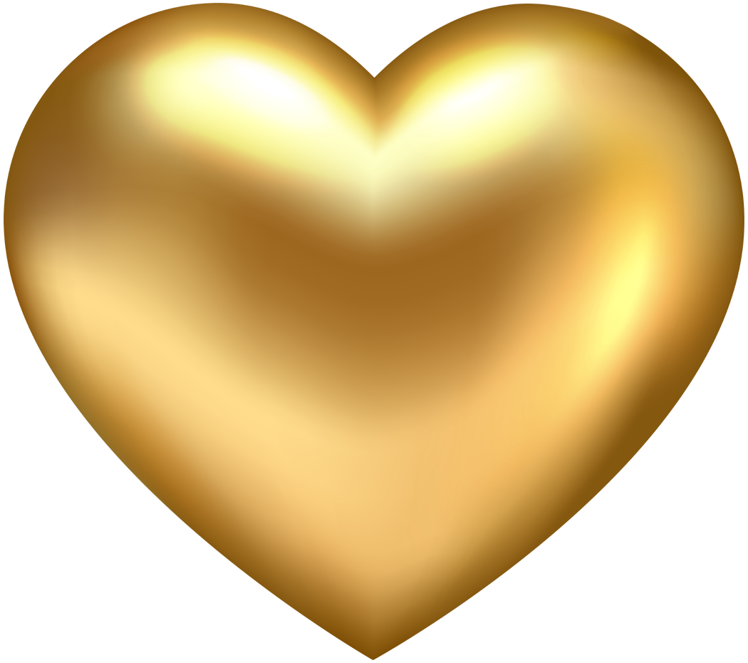 Gold Heart PNG File