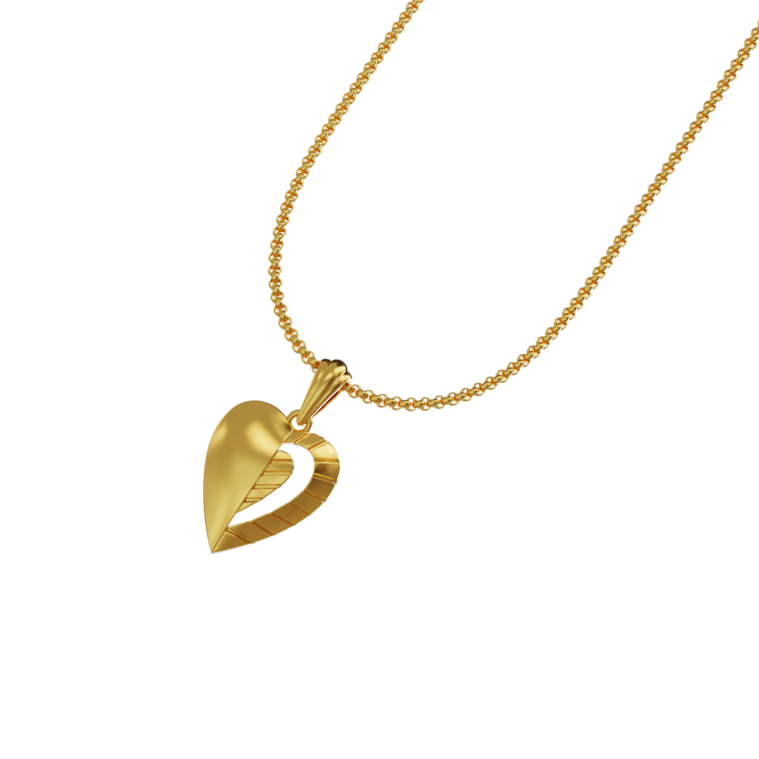 Gold Heart PNG HD Image
