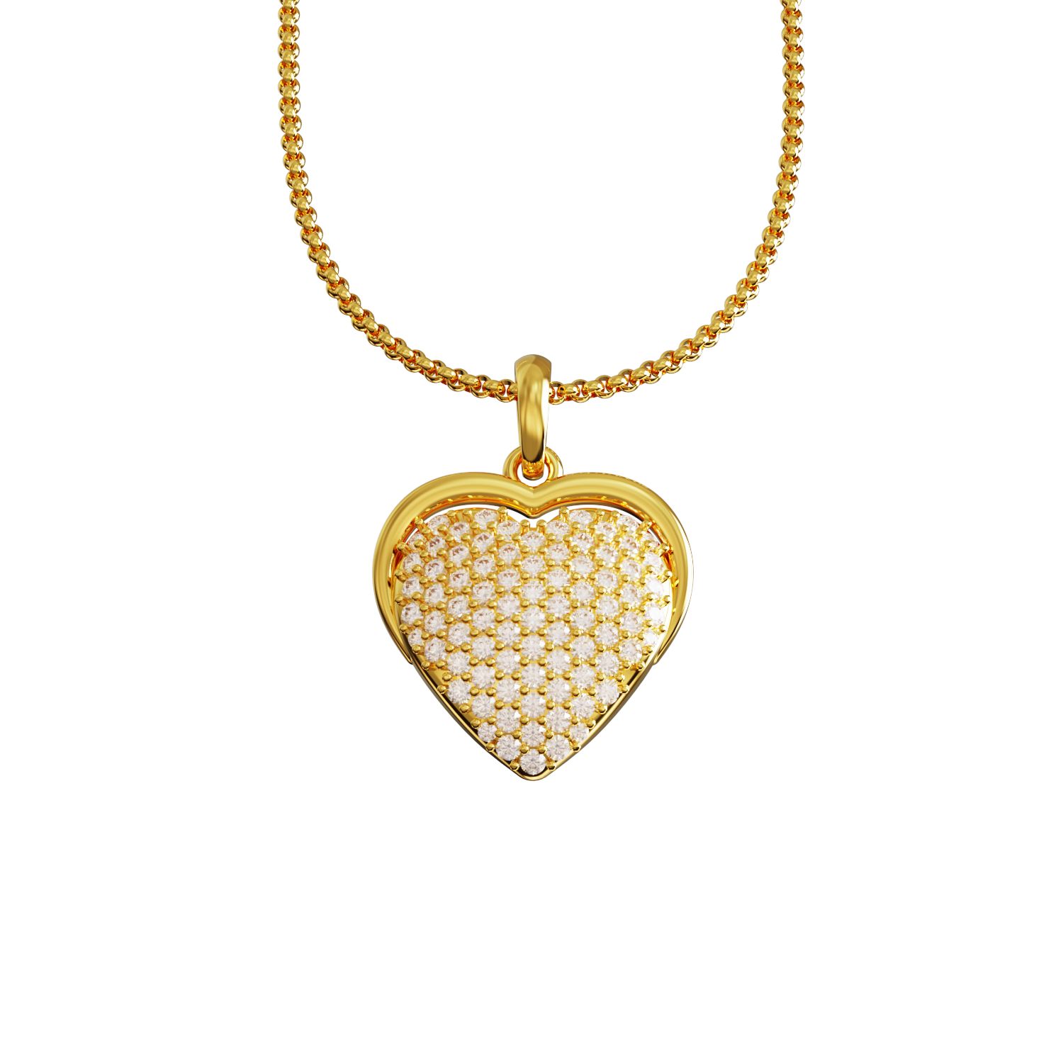 Gold Heart PNG Image File