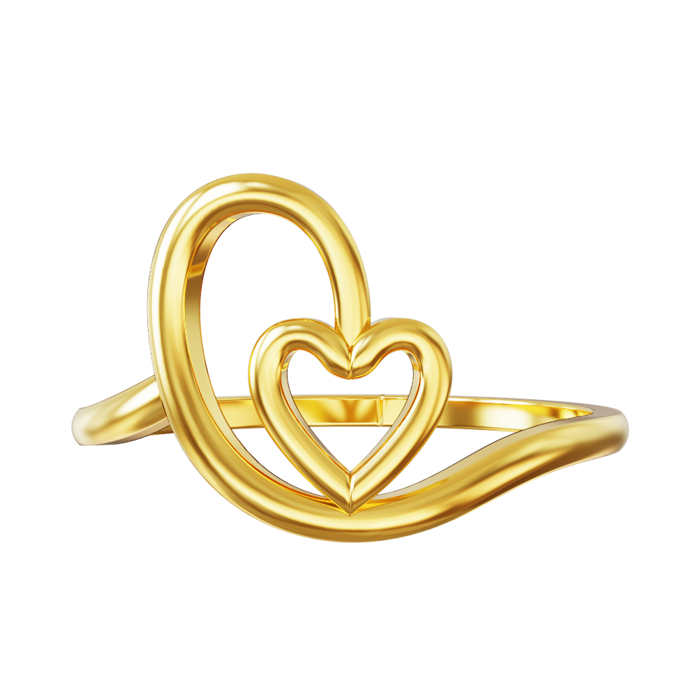 Gold Heart PNG Image HD
