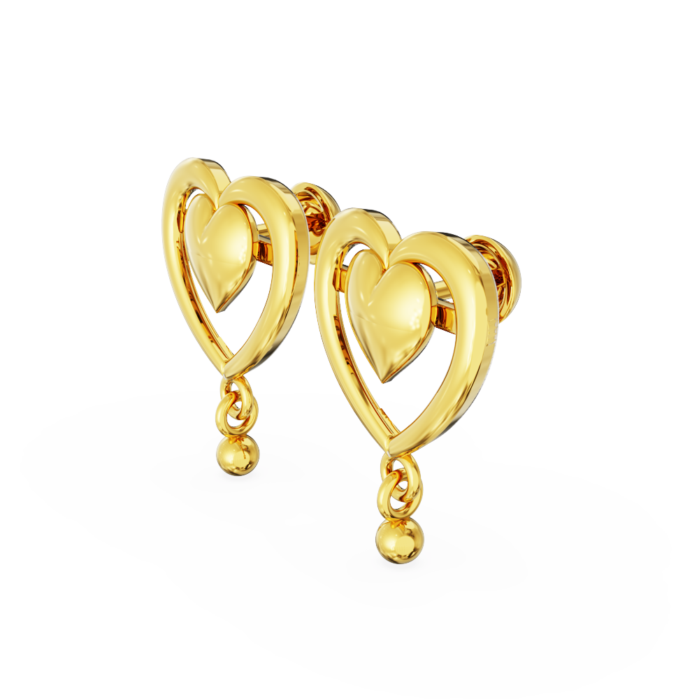 Gold Heart PNG Image