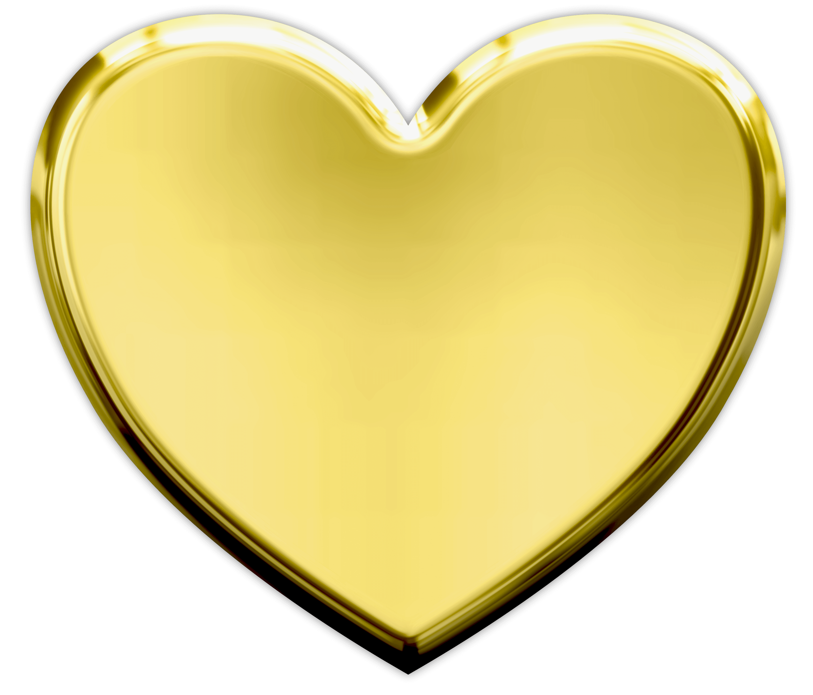 Gold Heart PNG Images