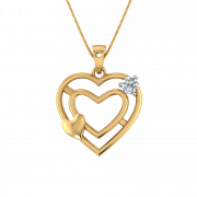 Gold Heart PNG Picture