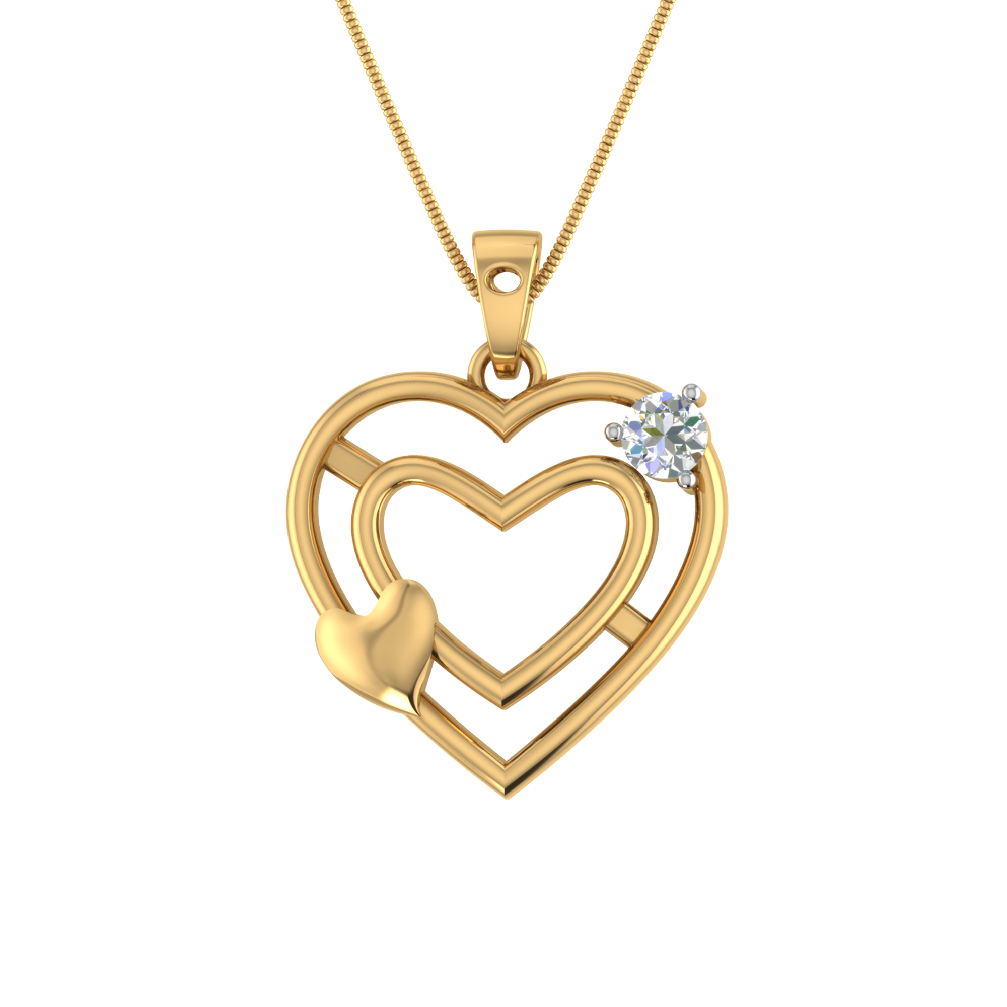 Gold Heart PNG Picture