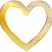 Gold Heart Transparent