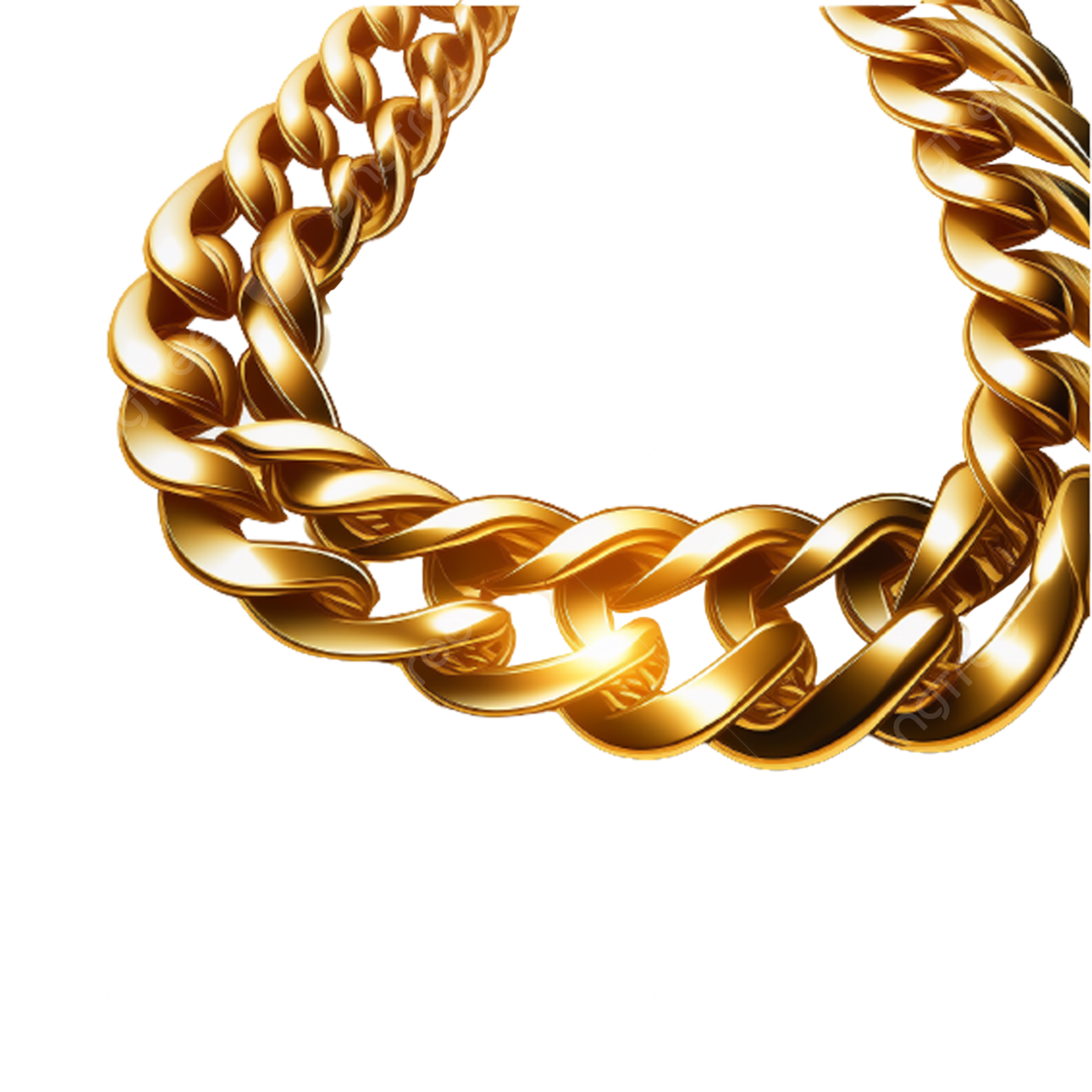 Golden Chain PNG Cutout