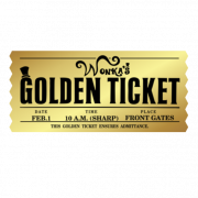 Golden Ticket PNG Background