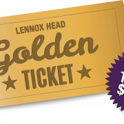 Golden Ticket PNG Cutout