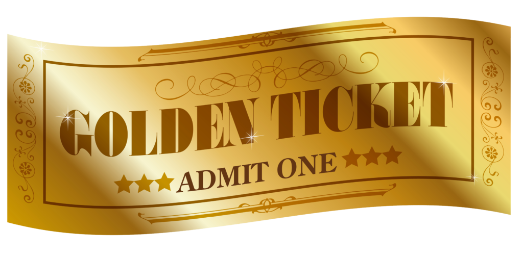 Golden Ticket PNG Image File