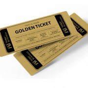 Golden Ticket PNG Photo