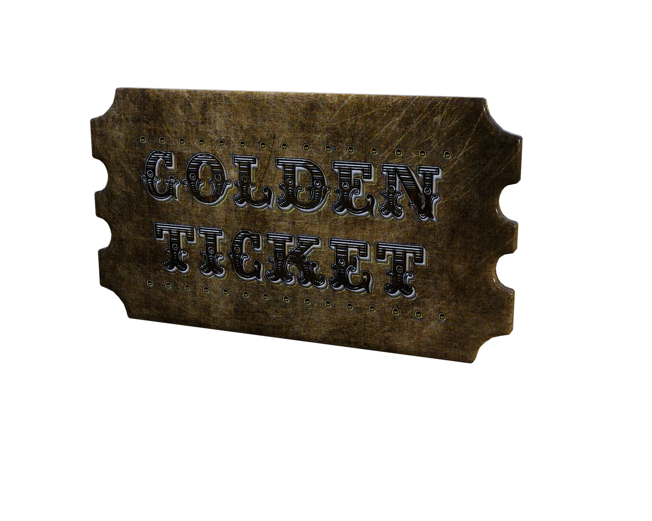 Golden Ticket PNG Pic