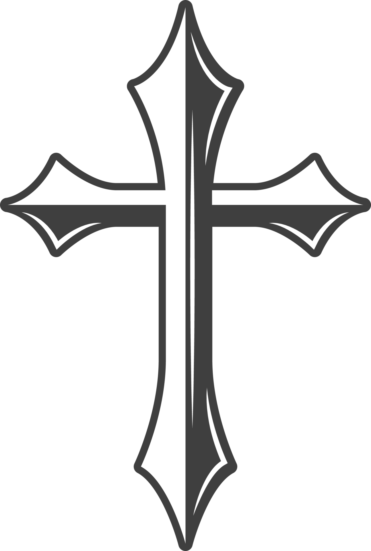Gothic Cross Background PNG