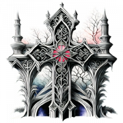 Gothic Cross PNG Clipart