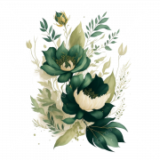 Green Flower PNG Image File