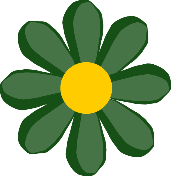 Green Flower PNG Photo