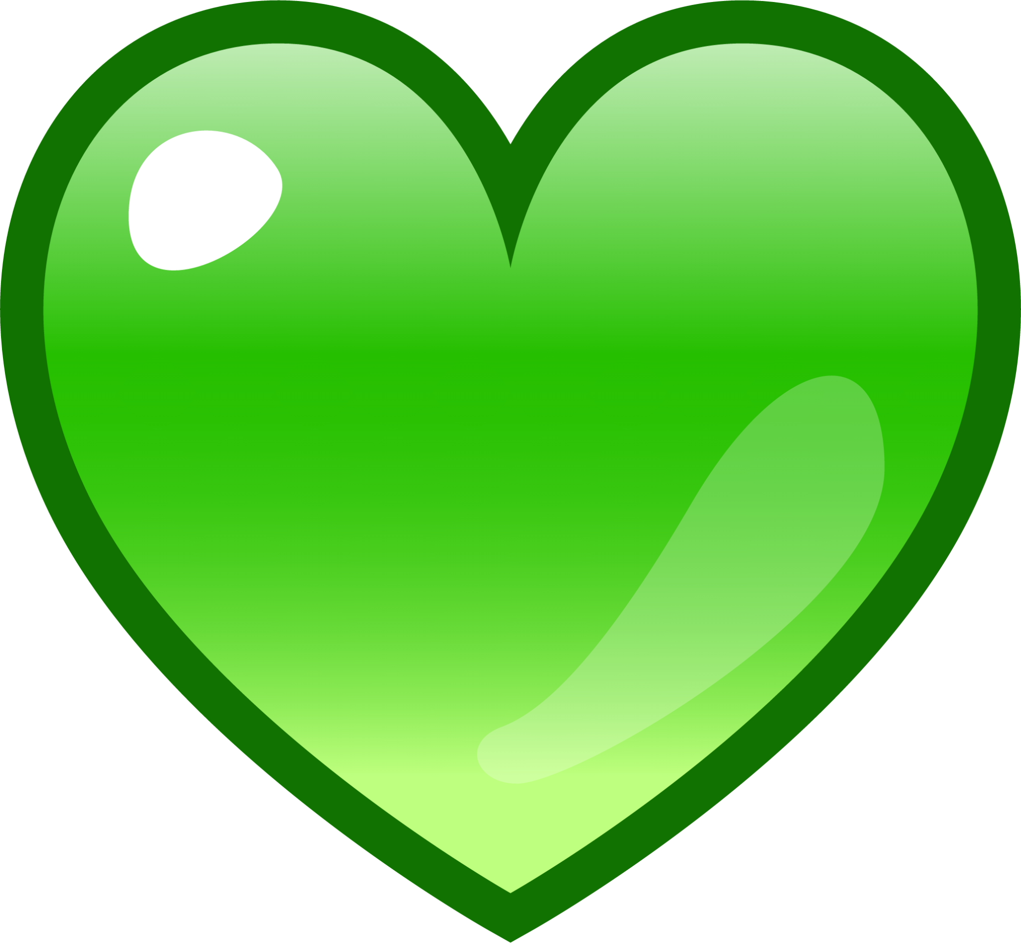 Green Heart PNG HD Image