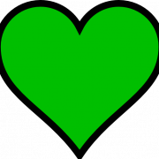 Green Heart PNG Images