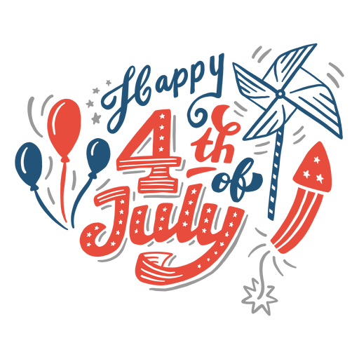 Happy 4th Of July PNG Image