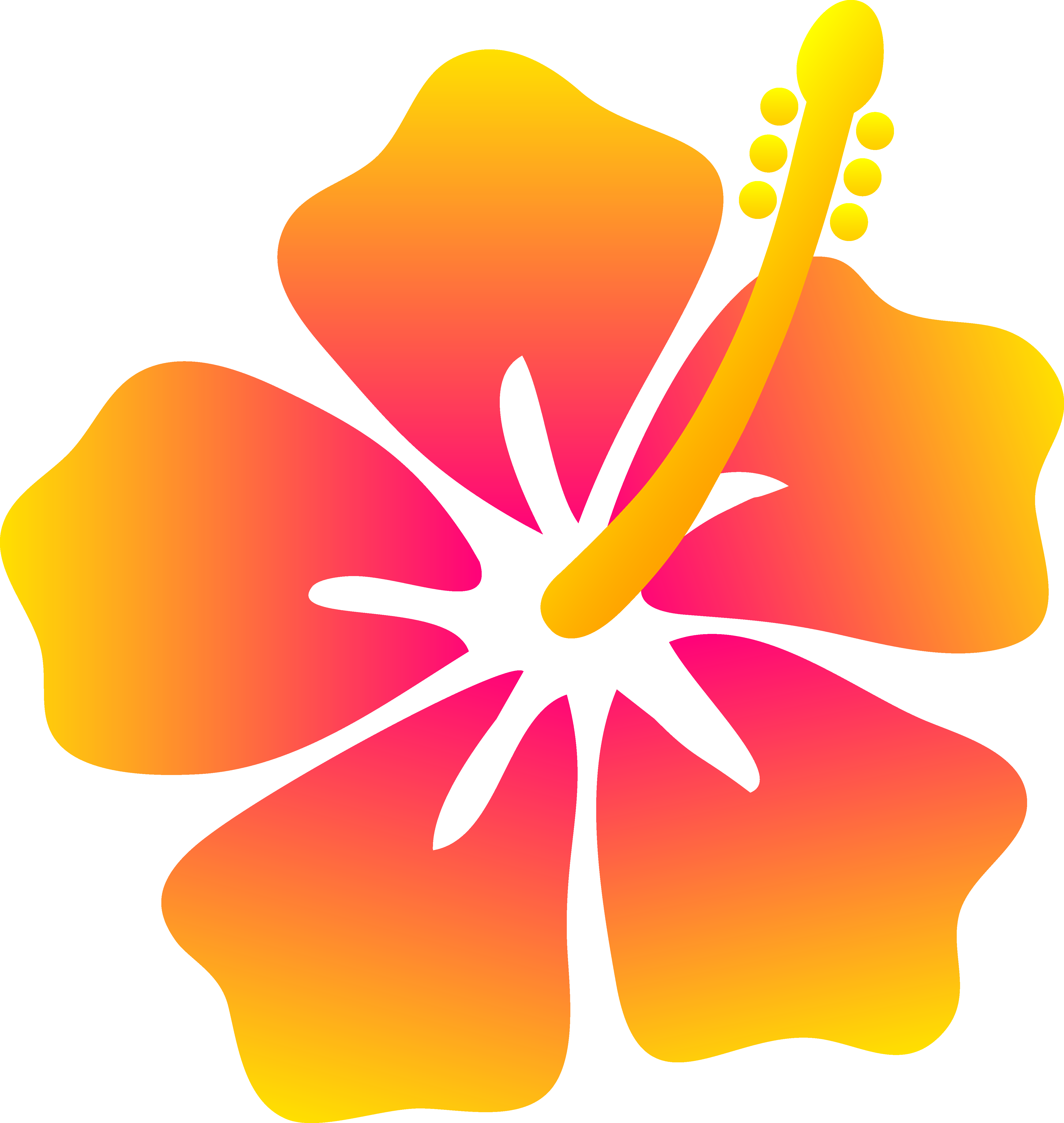 Hawaiian Flowers PNG Background