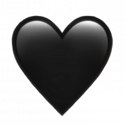 Heart Black PNG Cutout