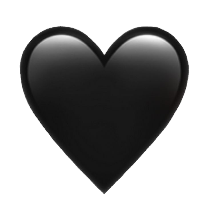 Heart Black PNG Cutout