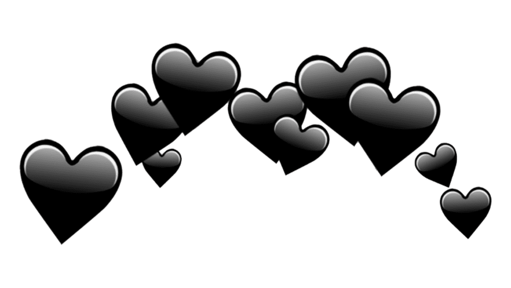 Heart Black PNG File