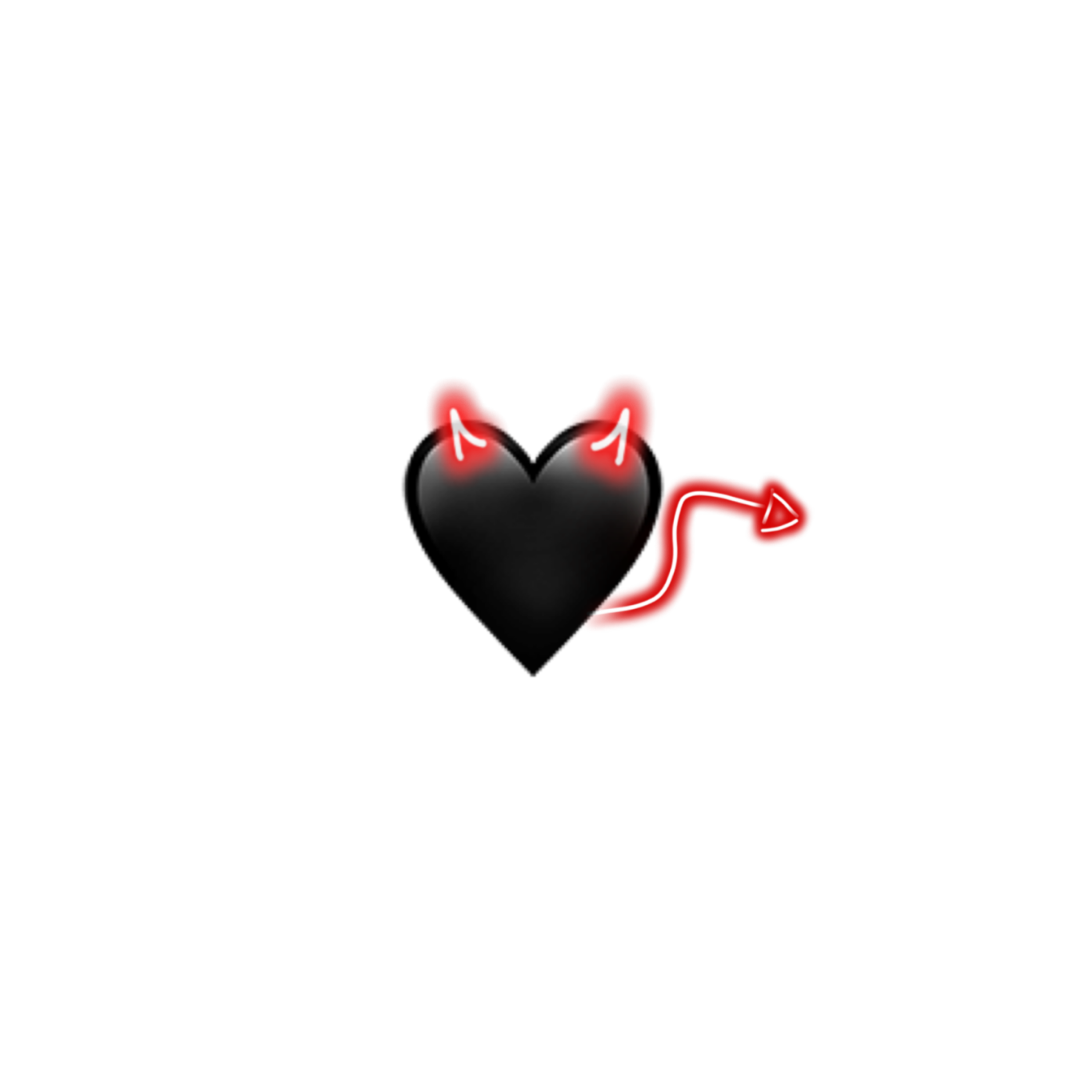 Heart Black PNG HD Image
