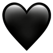 Heart Black PNG Image