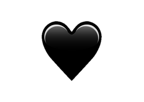 Heart Black PNG Picture