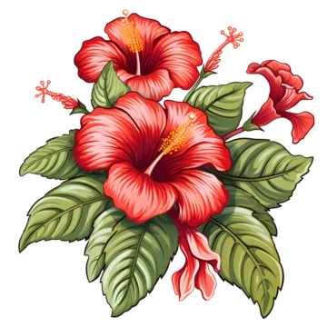 Hibiscus Flower PNG Cutout