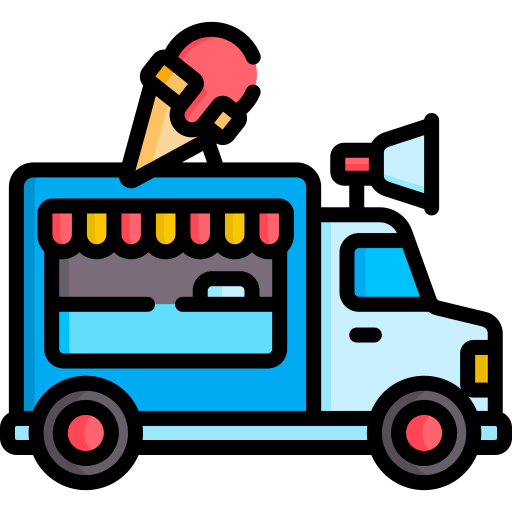Ice Cream Truck PNG Cutout