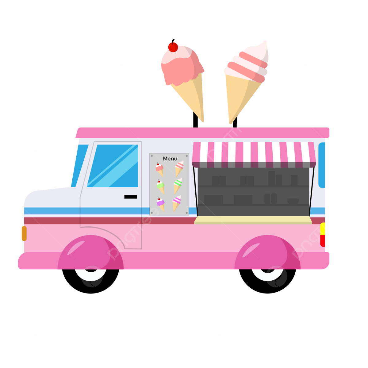 Ice Cream Truck PNG Image
